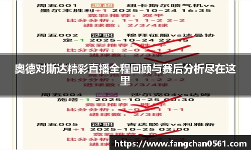 熊猫体育奥德对斯达精彩直播全程回顾与赛后分析尽在这里
